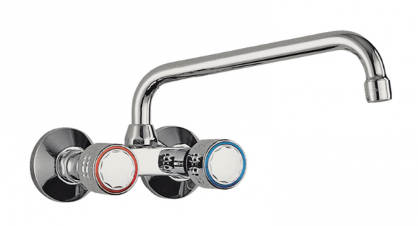 Tres Cocina Bateria dwuuchwytowa ścienna kuchenna 123230 Chrom