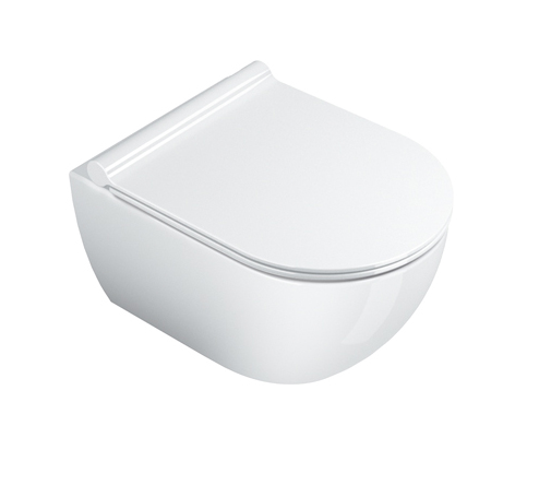 Catalano SFERA Zestaw SilentFlush® 50 cm Miska WC z deską i mocowaniem 1VSS50R00 + 5SCSTP00/0551200001 + 5KFST000/9056060000 biały połysk 24H