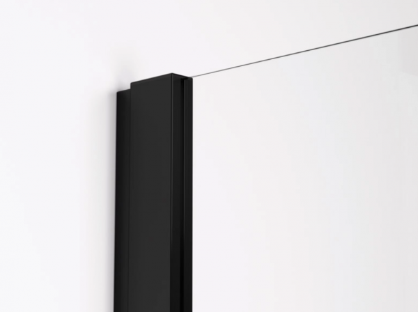 Ronal ścianka boczna 75x200 cm, szkło Durlux 200, profile BLACK LINE czarny mat TOPF20750622