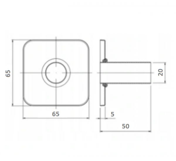 Termix Zestaw maskujący z dwiema rozetami kwadratowymi do grzejników łazienkowych ZESTM2KCZ czarny