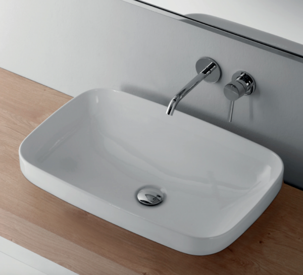 KERASAN TRIBECA UMYWALKA NABLATOWA/ WPUSZCZANA W BLAT 60x38 BIANCO 514301