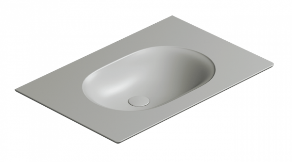 Catalano SFERA umywalka ścienna 75x50cm z kompletem mocowań szary mat 175HZCS/0520760023