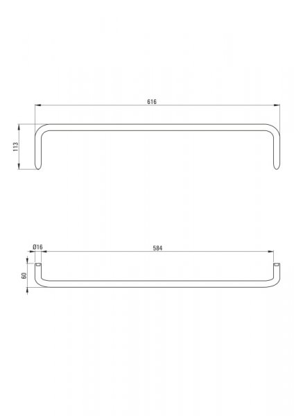 Deante Silia Wieszak na ręcznik brąz szczotkowany ADIC621