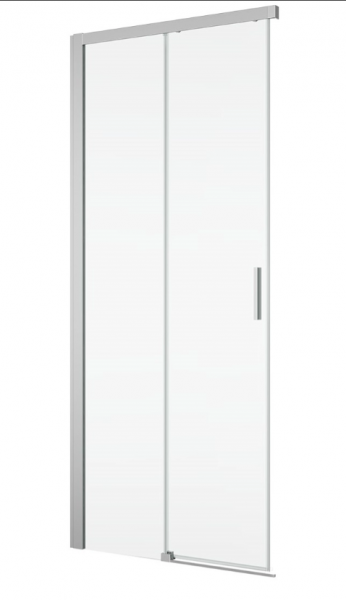 Ronal wejście narożne prawe na wymiar z drzwiami rozsuwanymi, kabina asymetryczna 90,1-120x0-200 cm, szkło Durlux 200, profile biały TLSDSM20422