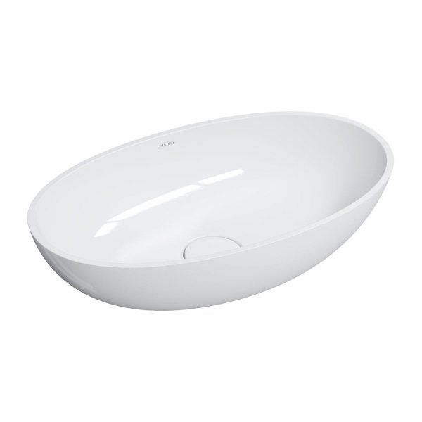 Omnires umywalka nablatowa 60x35cm biały SHELLUNBP  24H
