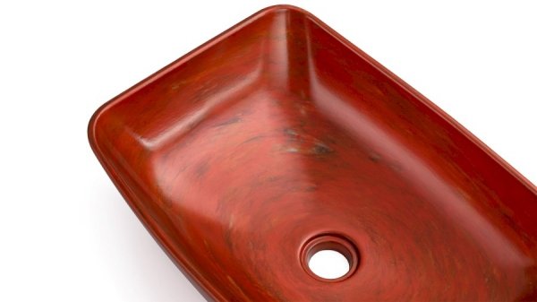 S.V.I.S. Design UMYWALKA 50 CM VIRGO BASIC - AGED METAL, METALICZNY CZERWONY I MIEDZIANY, LAKIER PÓŁMATOWY