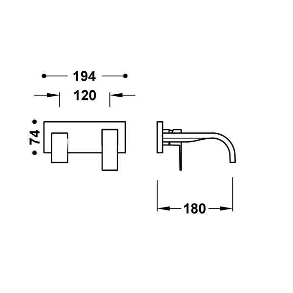 Tres CUADRO ELEMENT NAŚCIENNY DO PODTYNKOWEGO KORPUSU BATERII UMYWALKOWEJ-00630031
