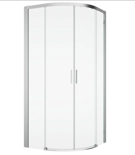 Ronal kabina półokrągła z drzwiami rozsuwanymi 90x200 cm, szkło przezroczyste, profile biały TLSR550900407