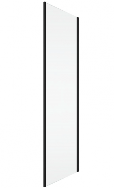 Ronal ścianka boczna 90° 140x200 cm, szkło przezroczyste, profile BLACK LINE czarny mat D22F11400607