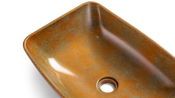  S.V.I.S. Design UMYWALKA 50 CM VIRGO BASIC - SMOKED METAL, MIEDZIANY I ZIELONY, LAKIER PÓŁMATOWY