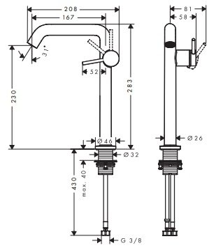 Hansgrohe Tecturis S Jednouchwytowe baterie umywalkowe Fine z CoolStart Biały Matowy 73372700