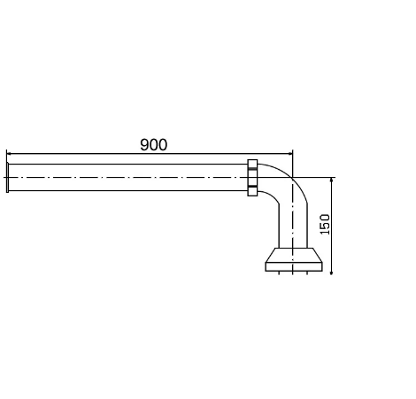Vicario przedłużka do przelewu wannowego 90 cm stare złoto 821900BR