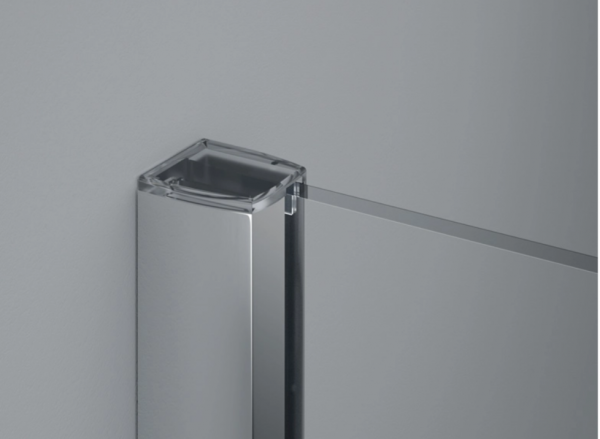 Ronal Sanswiss drzwi jednoczęściowe ze ścianką stałą w linii 90-160x0-200 cm, szkło Master Carré, profile chrom PU13PGSM21030