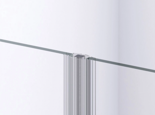 Ronal drzwi wahadłowe dwuczęściowe na wymiar 90,1-120x0-200 cm, szkło przezroczyste, profile Srebrny połysk D22T2SM25007