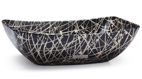 S.V.I.S. Design UMYWALKA 50 CM VIRGO BASIC - PUNK, CZARNO-SZAMPAŃSKI, LAKIER PÓŁMATOWY