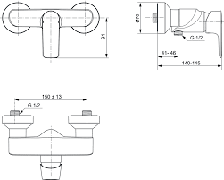 Ideal Standard Connect Air Bateria prysznicowa ścienna srebro szczotkowane połysk A7032GN