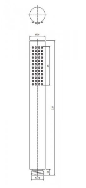 Omnires Microphone Słuchawka prysznicowa złota MICROPHONEX-RGL