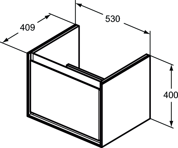 Ideal Standard Connect Air Szafka pod umywalkę Cube 53 cm biały połysk/mat E0846B2