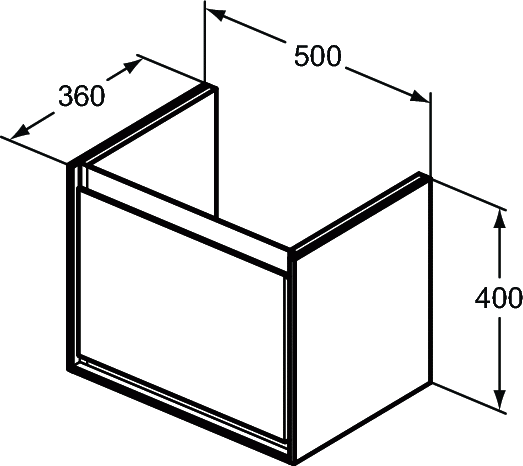 Ideal Standard Connect Air Szafka podumywalkowa 50 cm jasnoszary lakier E0817EQ