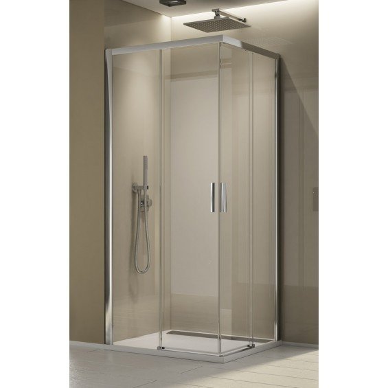 SanSwiss kabina asymetryczna lewa srebrny mat 90-120cm TLSGSM20107