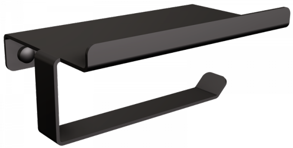 Andex Technic wieszak na papier z półką 331/NG stal nierdzewna czarny