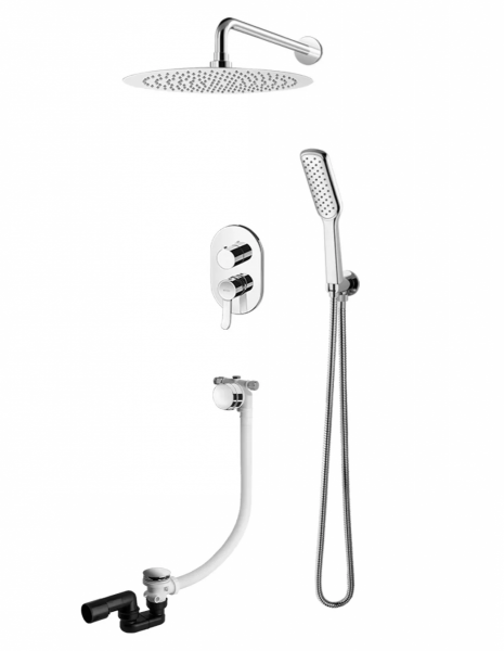 VEDO CENTO CROMO Kompletny system wannowo-natryskowy podtynkowy III deszczownica o śr. 300 mm VBC1233/30/CH chrom