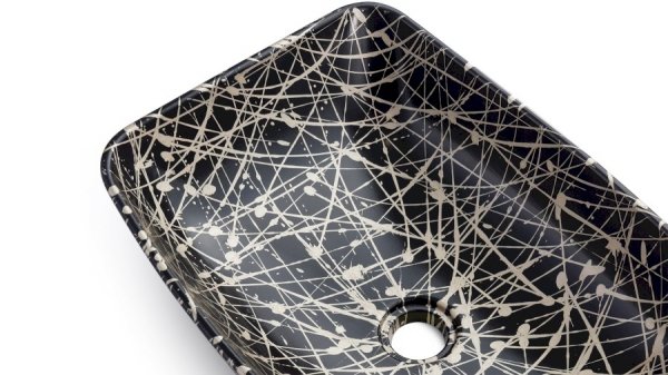 S.V.I.S. Design UMYWALKA 50 CM VIRGO BASIC - PUNK, CZARNO-SZAMPAŃSKI, LAKIER PÓŁMATOWY