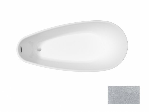 Besco Goya A-line Glam wanna wolnostojąca 170 Złota + maskownica syfonu z przelewem czarna WA170GZC