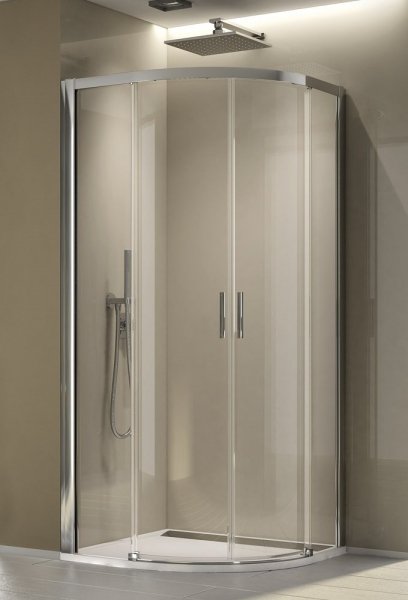 SanSwiss Top-Line S kabina półokrągła z drzwiami rozsuwanymi 90cm profile srebrny mat TLSR550900107