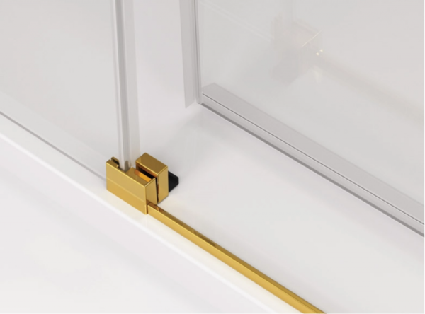 Ronal Sanswiss wejście narożne rozsuwane dwuczęściowe lewe 80x200 cm, szkło przezroczyste, profile GOLD LINE złoty CAE2G0801207