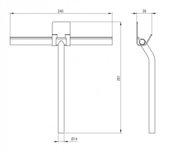Deante Silia Ściągaczka do wody z wieszakiem chrom ADI031K