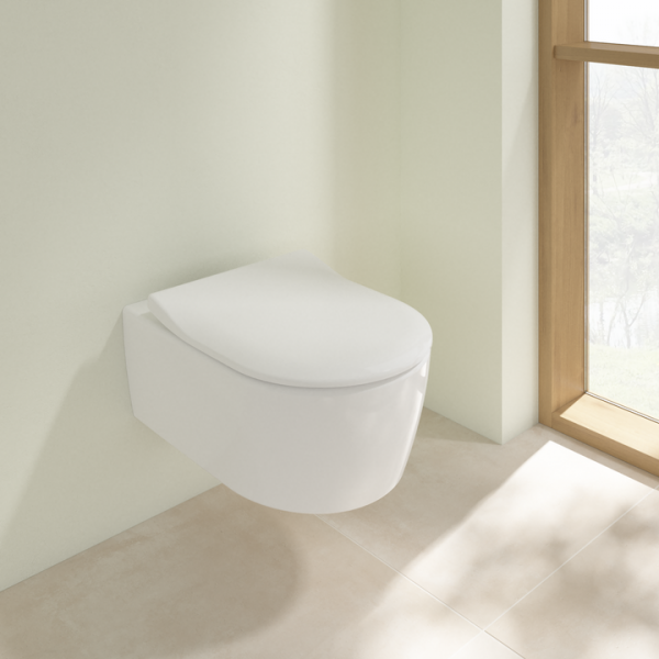 Villeroy &amp; Boch Avento Combi-Pack miska WC wisząca CeramicPlus z deską wolnoopadającą Weiss Alpin 5656RSR1 