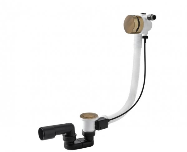 Vedo Classic II Przelew wannowy z korkiem automatycznym i funkcją napełniania wanny 70cm brąz antyczny 342A/70/BR