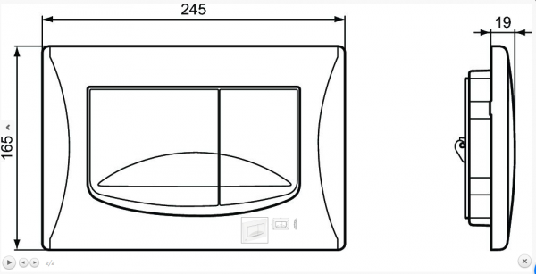 Ideal Standard ProSys Solea Przycisk WC biały R0109AA