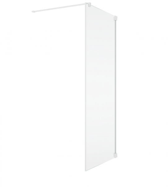 Ronal Sanswiss ścianka boczna 30-90x0-200 cm, szkło przezroczyste, profile WHITE LINE biały mat CAT1SM10907