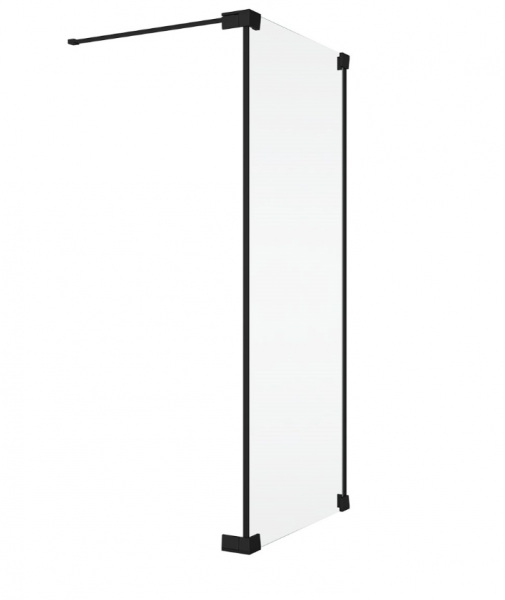 Ronal Sanswiss ścianka boczna 100x200 cm, szkło przezroczyste, profile BLACK LINE czarny mat CAT21000607