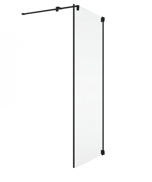 Ronal Sanswiss ścianka boczna 100x200 cm, szkło przezroczyste, profile BLACK LINE czarny mat CAT31000607
