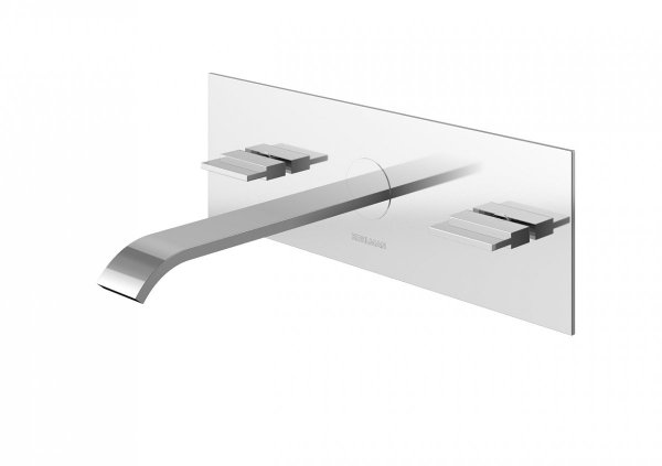 Kohlman Axis bateria umywalkowa ścienna chrom QW195N-17cm