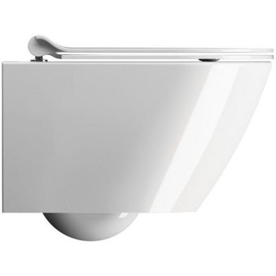GSI Kube X Toaleta WC bez kołnierza biała z deską wolnoopadającą i mocowaniem  941611+MS86CSN11+FISR2
