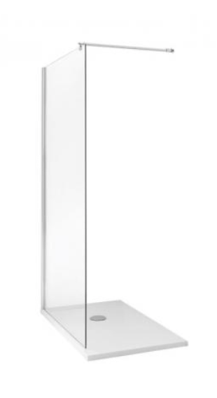 Kerasan NoLita Ścianka prysznicowa narożna 70x200 cm, profile chrom szkło przejrzyste 745801