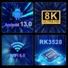 Odtwarzacz multimedialny Farrot 2G/16GB tv box android 13.0 Dekoder smart Hevc 265 Netflix, Disney 16 GB + I8 klawiatura