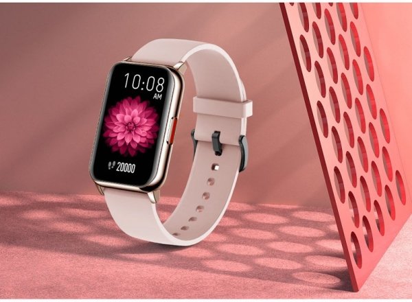 Smartwatch Farrot H76 ultra cienki, puls ciśnienie różowy