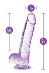 NATURALLY YOURS  6 CRYSTALLINE DILDO  AMETHYST