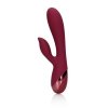 Smooth Silicone Rabbit Vibrator - Dark Cherry