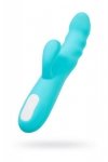 JOS Vibrator-rotator with clitoral stimulation JOS MERRY-SWI, silicone, blue, 20.7 cm