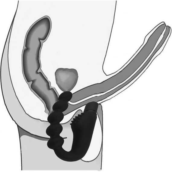 Masażer prostaty silikon med elastyczny 10 różnych wibracji