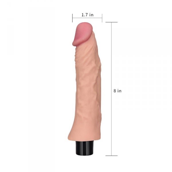 8&quot;&quot; REAL SOFTEE Vibrating Dildo