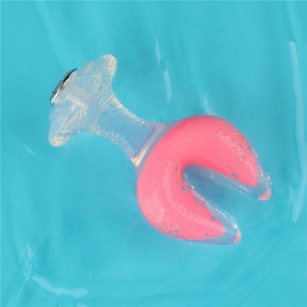 Gemoria Silicone Butt Plug - Dual Crescent  (Glow-In-The-Dark)