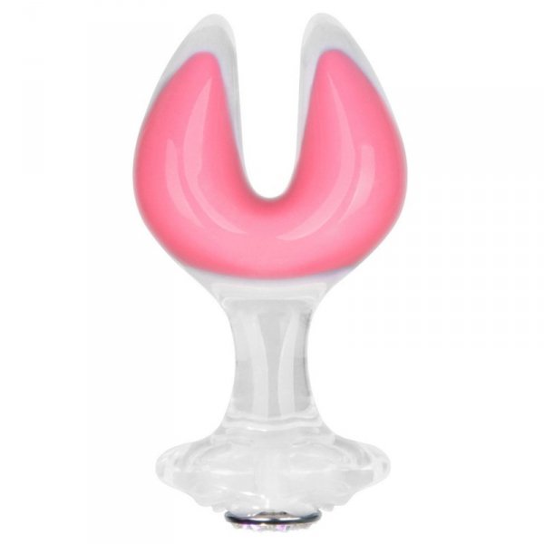 Gemoria Silicone Butt Plug - Dual Crescent  (Glow-In-The-Dark)
