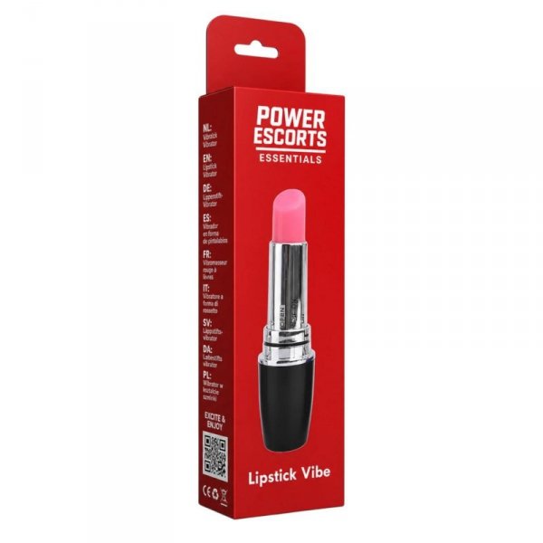 Lipstick Vibe - Discreet red lipstick vibrator black